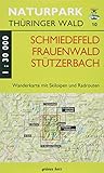 Wanderkarte Schmiedefeld/Frauenwald/Stützerbach: Mit Ilmenau, Manebach, Neustadt, Vesser. Mit Skiloipen und Radrouten. Maßstab 1:30.000.: Wanderkarte ... Thüringer Wald: Wanderkarten. 1:30.000)