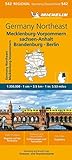 Michelin Mecklenburg-Vorpommern, Sachsen-Anhalt, Brandenburg, Berlin: Straßen- und Tourismuskarte 1:350.000; Auflage 2018 (MICHELIN Regionalkarten)