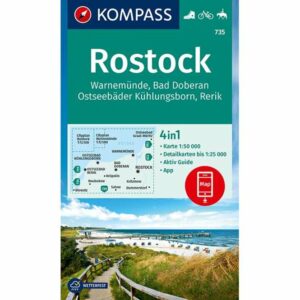 Kompass-Verlag WK Rostock,Warnemünde,Bad Doberan,Ostsee