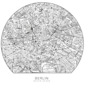 Wall-Art Wandtattoo »Wandaufkleber Berlin Stadtplan« (1 Stück)