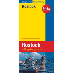 Falk Stadtplan Extra Standardfaltung Rostock